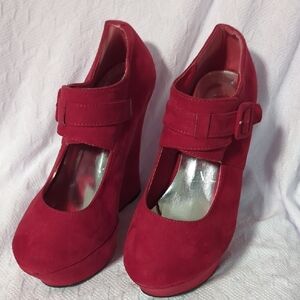 Red Circle Footwear Red Platform Shoes